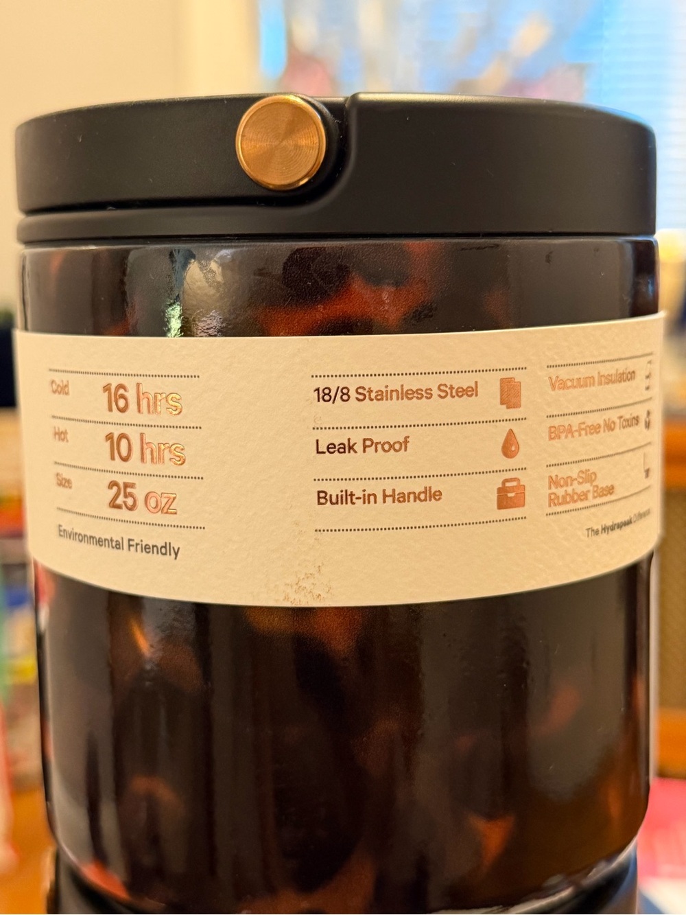 Limited edition Hydrapeak Food Jar & Tumbler Set - Black/Brown. Brand new - Picture 3 of 7